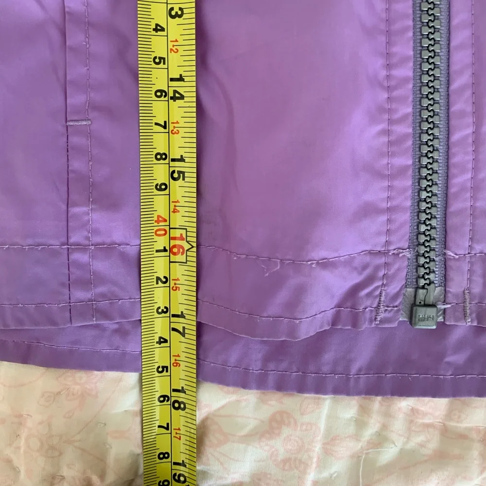 Vintage Oshkosh Windbreaker Girls 4 Purple Jacket Hood Lined Full Zip Pockets
